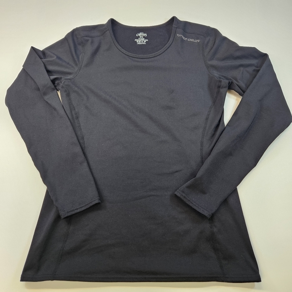 Hot Chillys Women's Peachskins Crewneck Relaxed Fit Base Layer Black